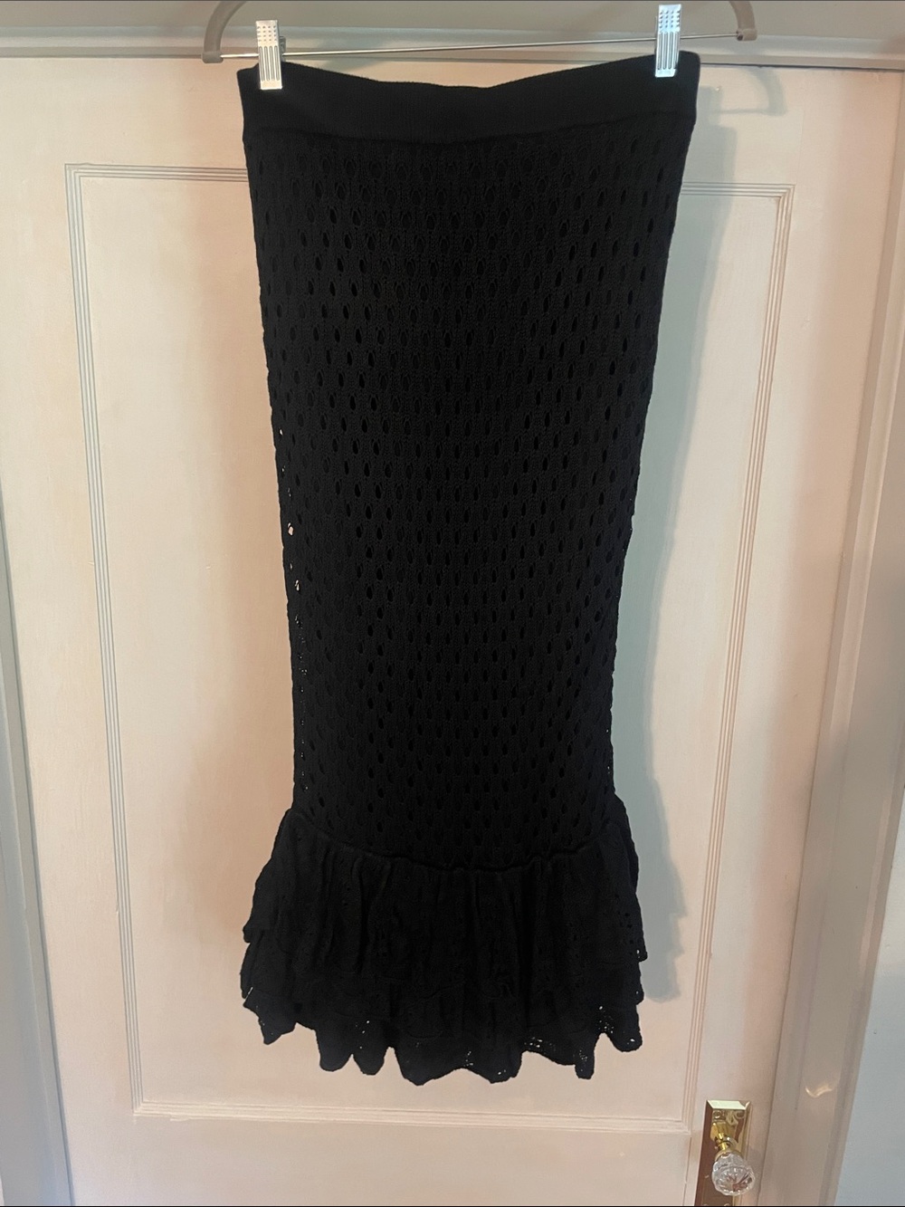 New Beach Riot Black Crotchet Knit Cover Up Polly Skirt size Medium - Picture 4 of 6